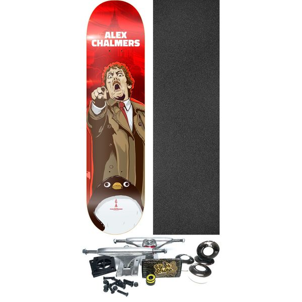 Pylon Skateboards Alex Chalmers Body Snatchers Foil Skateboard Deck - 8.5" x 32.5" - Complete Skateboard Bundle